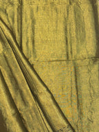 METALLIC GREEN WITH GOLDEN BORDER TISSUE SAREE