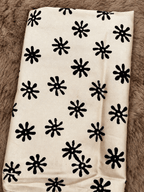 Cream bagru printed crepe saree