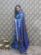 Neelrekha —Blue Sambalpuri Silk Saree