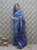 Neelrekha —Blue Sambalpuri Silk Saree
