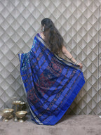 Neelrekha —Blue Sambalpuri Silk Saree