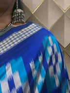 Neelrekha —Blue Sambalpuri Silk Saree