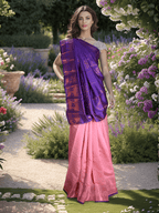 PEACH PINK MADURAI SILK COTTON SAREE