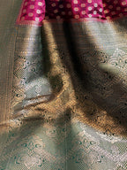PURPLE AND GREEN BANARSI SAREE