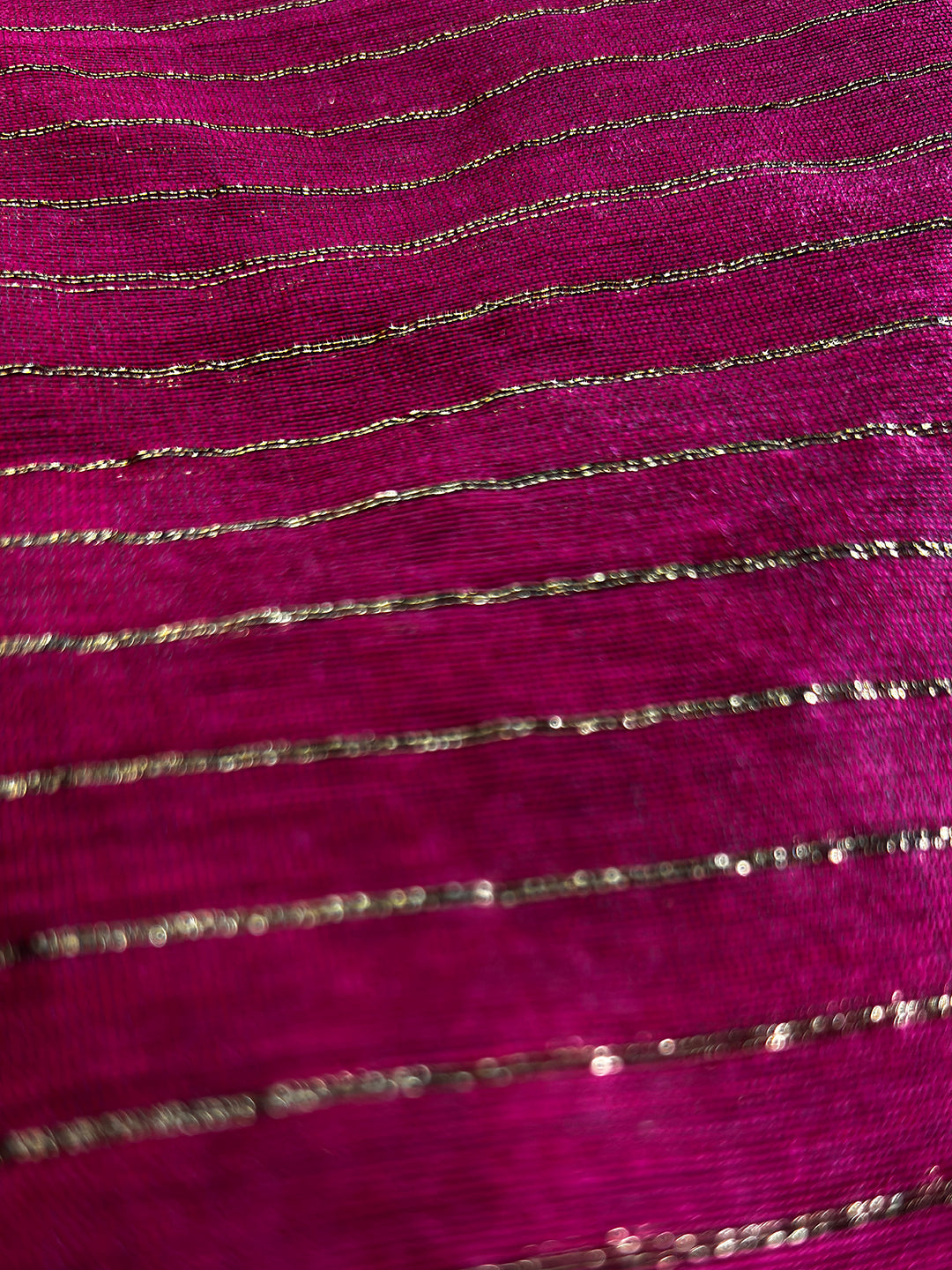 PINK WITH GOLDEN STRIKE KHADI COTTON SAREE