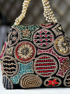 SALONA BLACK MOTI POTLI BAG