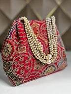 SALONA DARK PINK MOTI POTLI BAG
