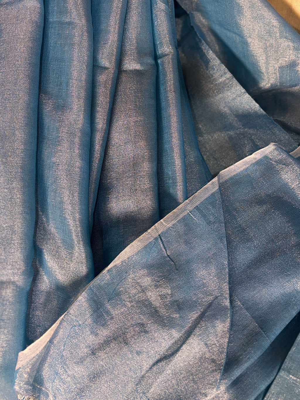 NOOR SKY BLUE TISSUE SAREE