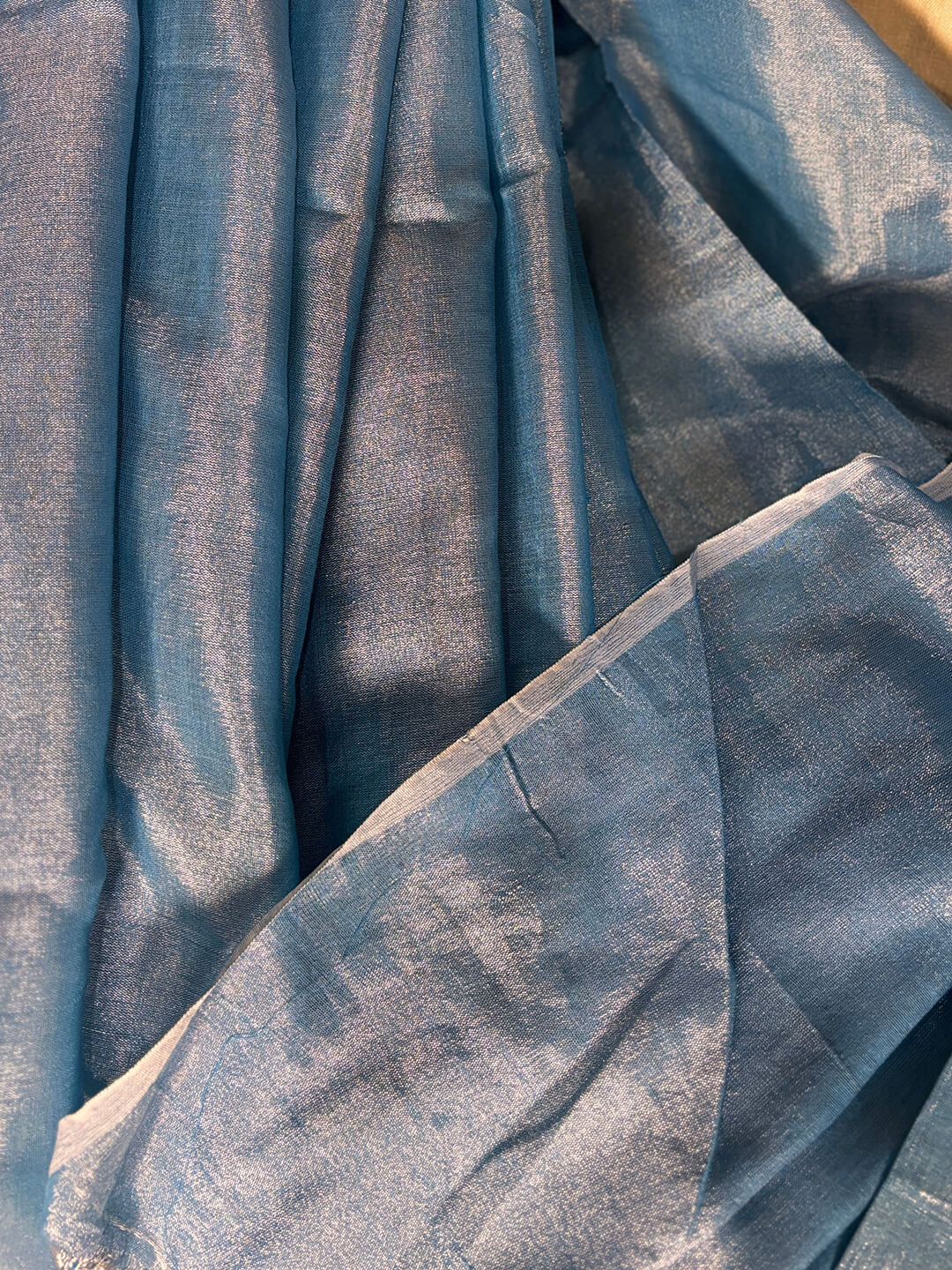NOOR SKY BLUE TISSUE SAREE