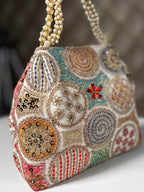 SALONA WHITE MOTI POTLI BAG