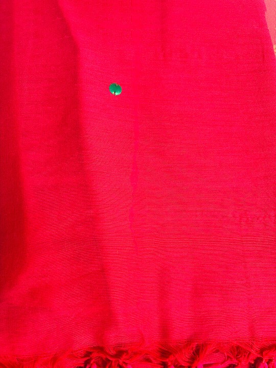 DARK PINK COIN LINEN SAREE