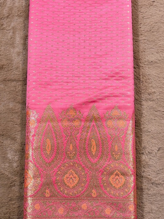 BLUSH PINK KATAN BANARSI SILK SAREE