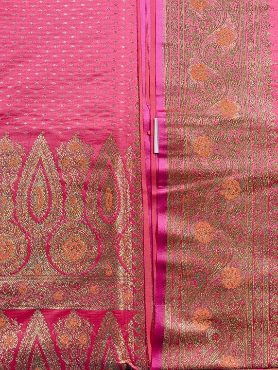 BLUSH PINK KATAN BANARSI SILK SAREE