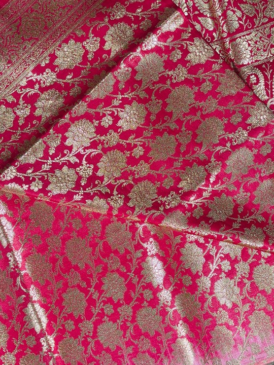 BLUSH PINK KATAN BANARSI SILK SAREE