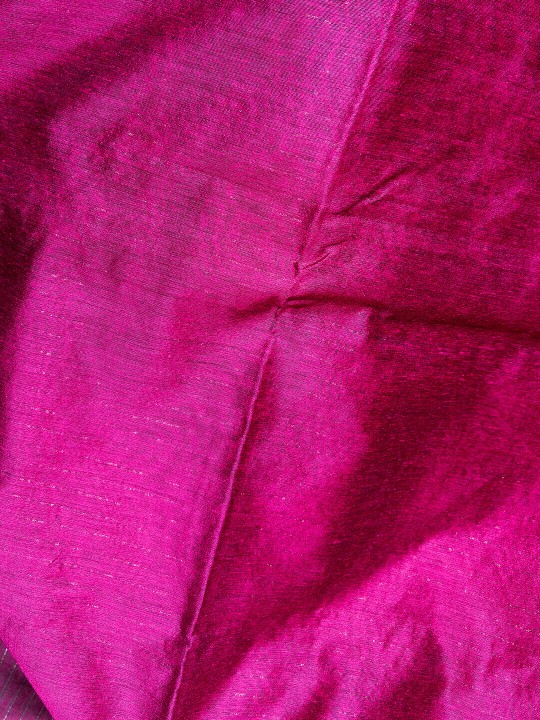 PINK WITH GOLDEN STRIKE KHADI COTTON SAREE