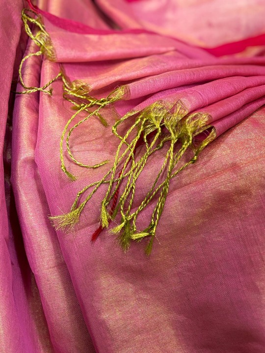 NOOR ROSE PINK TISSUE SAREE