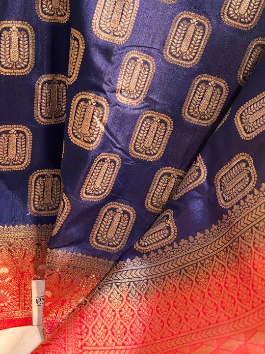 NAVY BLUE KANJEEVARAM SILK SAREE