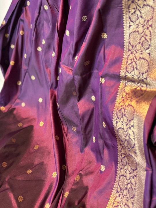 IMPERIAL PURPLE KATAN SILK SAREE