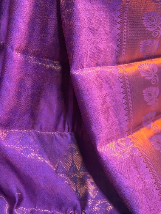 PEACH PINK MADURAI SILK COTTON SAREE