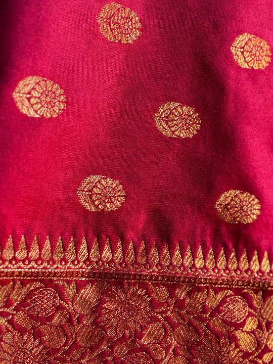 DARK PINK KATAN SILK SAREE