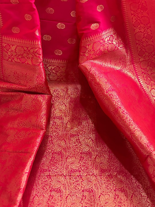 DARK PINK KATAN SILK SAREE