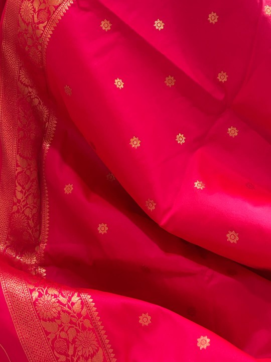 DARK PINK KATAN SILK SAREE