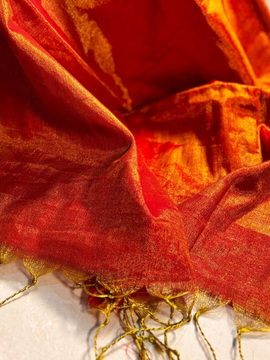 NOOR RED TISSUE SAREE