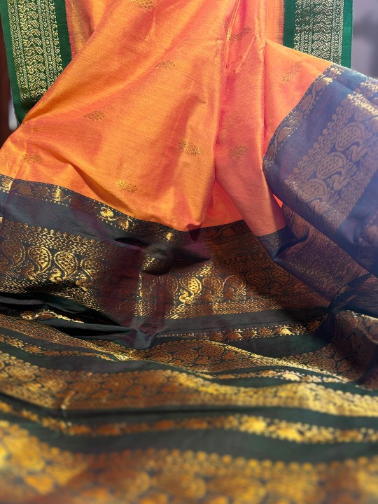 YELLOW GADWAL SAREE