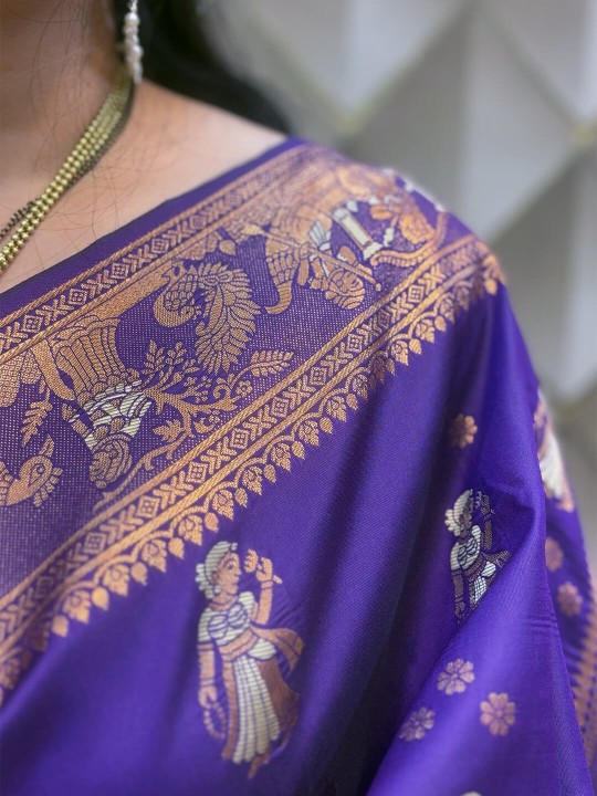 PURPLE KANJEEVARAM SAREE