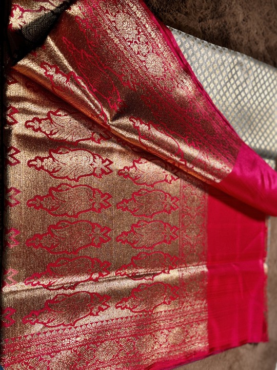 SAGE GREEN KATAN BANARSI SILK SAREE