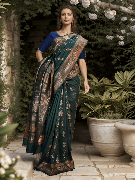 GREEN KANJEEVARAM SILK SAREE