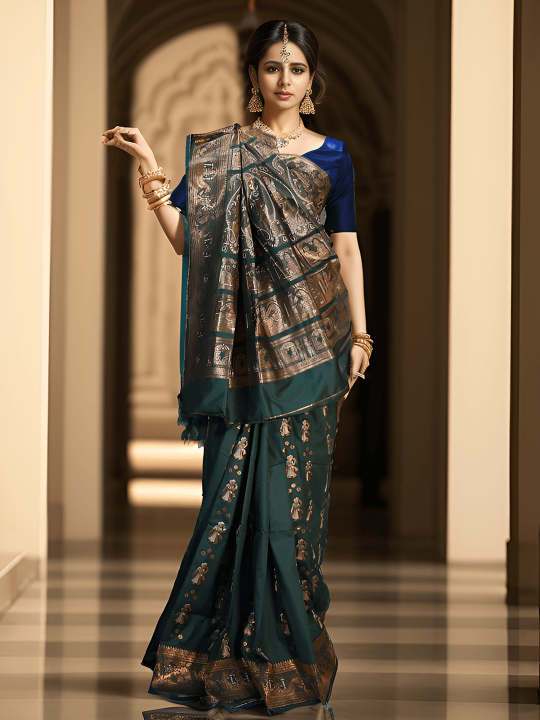 GREEN KANJEEVARAM SILK SAREE