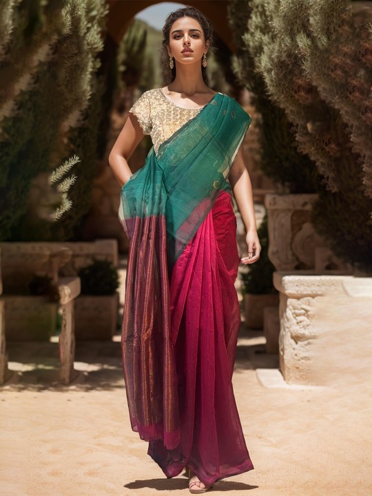 MATKA MASLIN HANDWOVEN SAREE