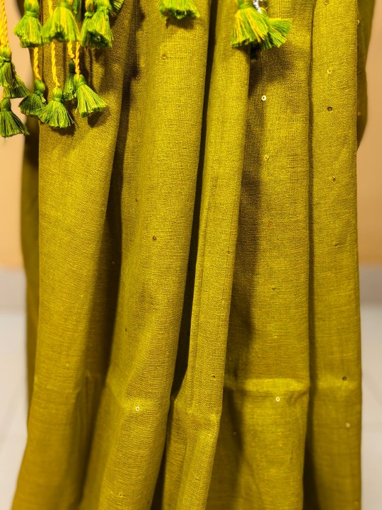 KHADI COTTON GREEN SAREE