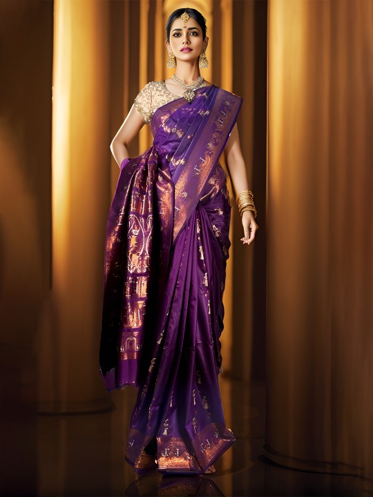 PURPLE KANJEEVARAM SAREE