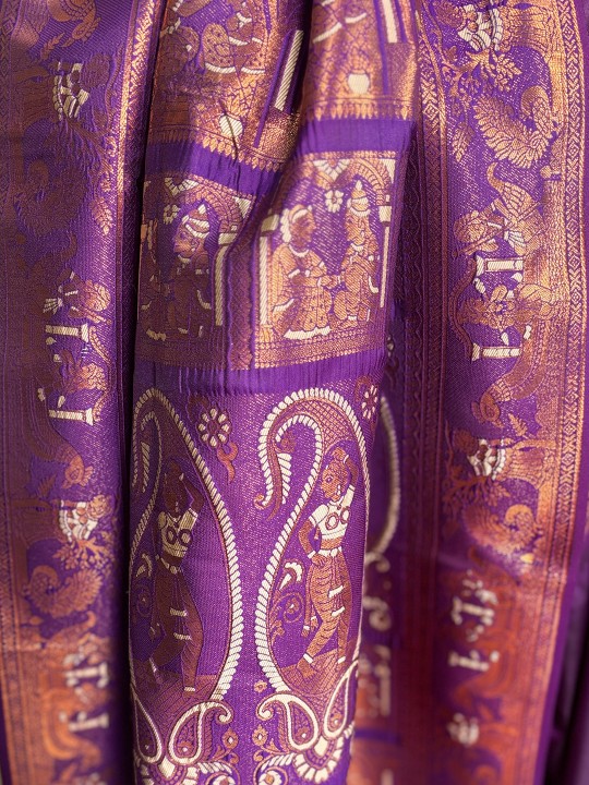 PURPLE KANJEEVARAM SAREE